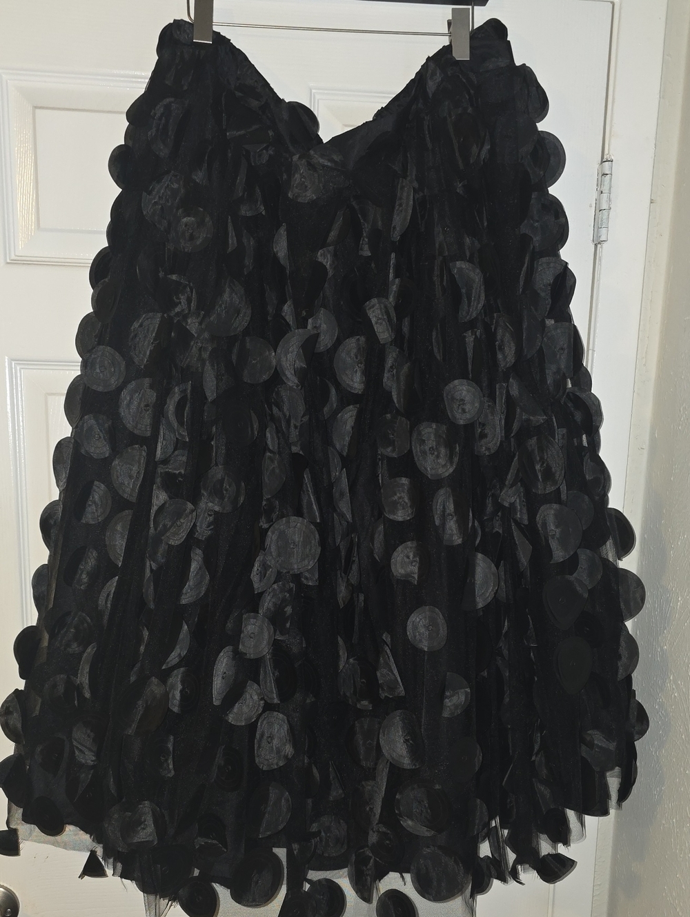 Eloquii Black Polka Dot Tulle Circle Skirt